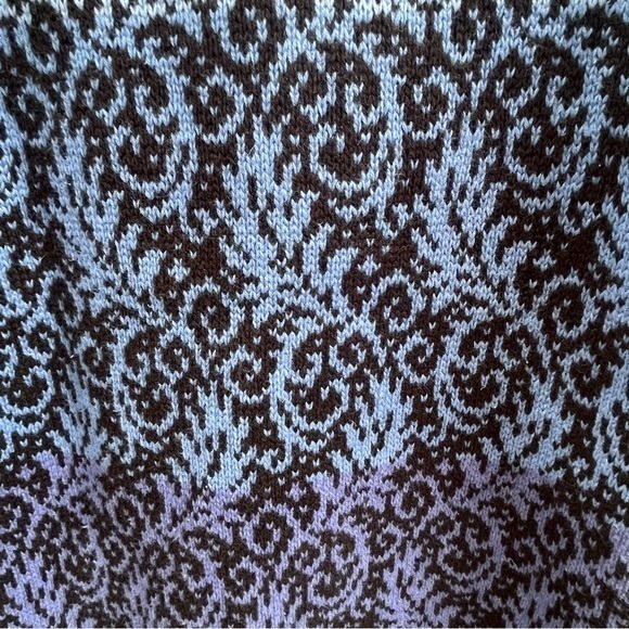 Nomadic Traders Cardigan Sweater Nordic Silver Button Ombre Blue Zip Jumper‎ S - Picture 8 of 11